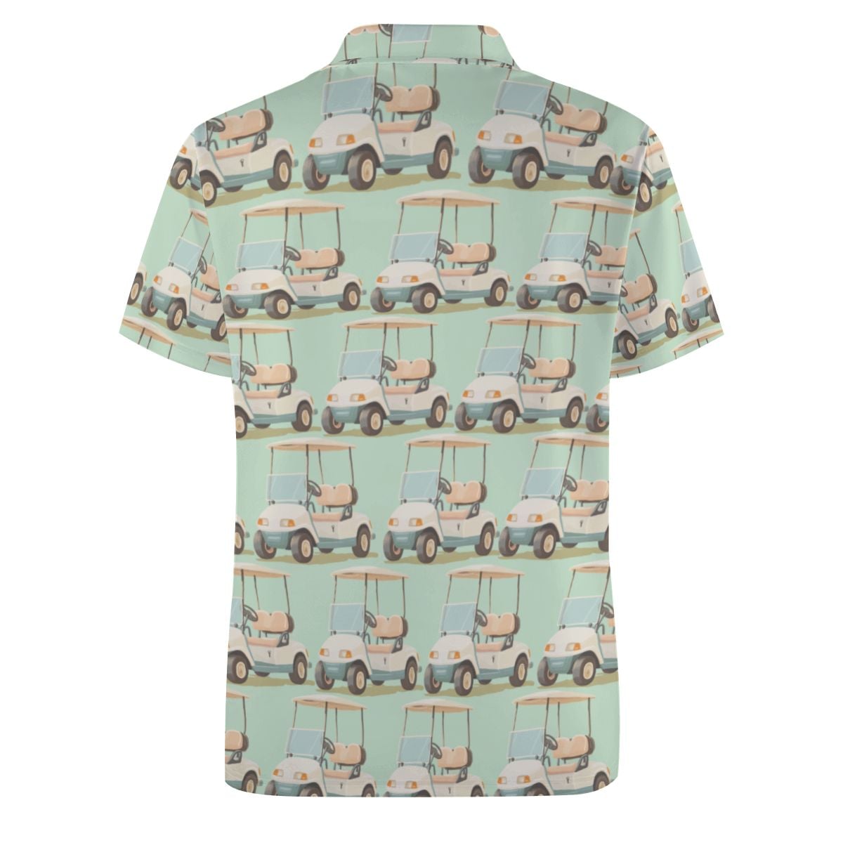 Uncle Golf Shirt - Golf Cart Sketch Mint Green