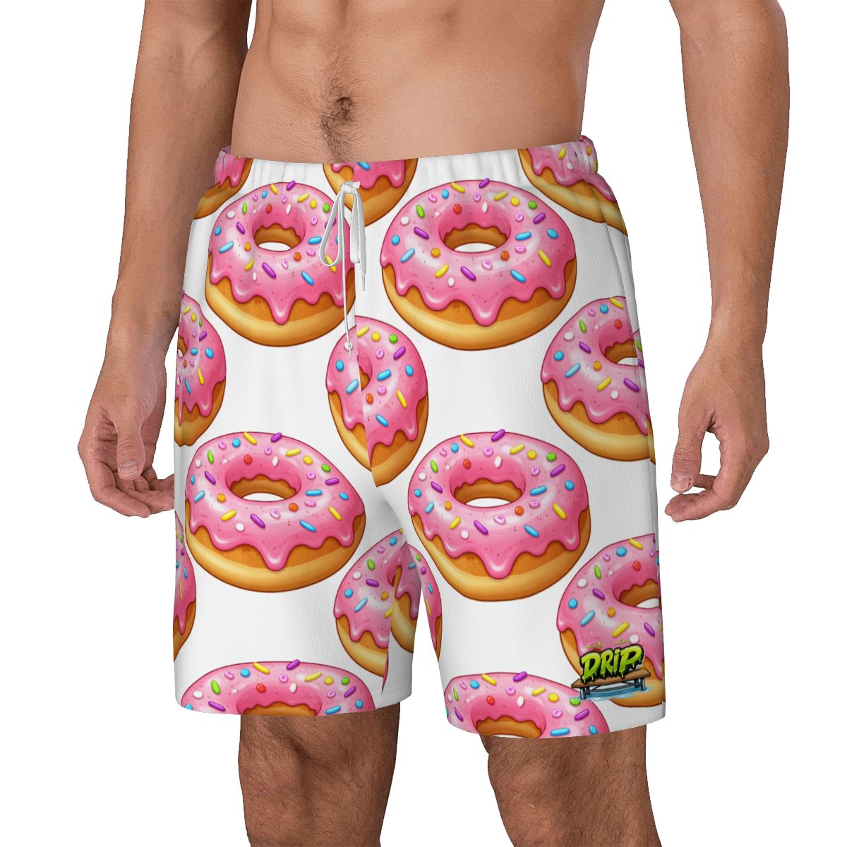 W2W Pro Mesh Hybrid Shorts - Pink Donuts White