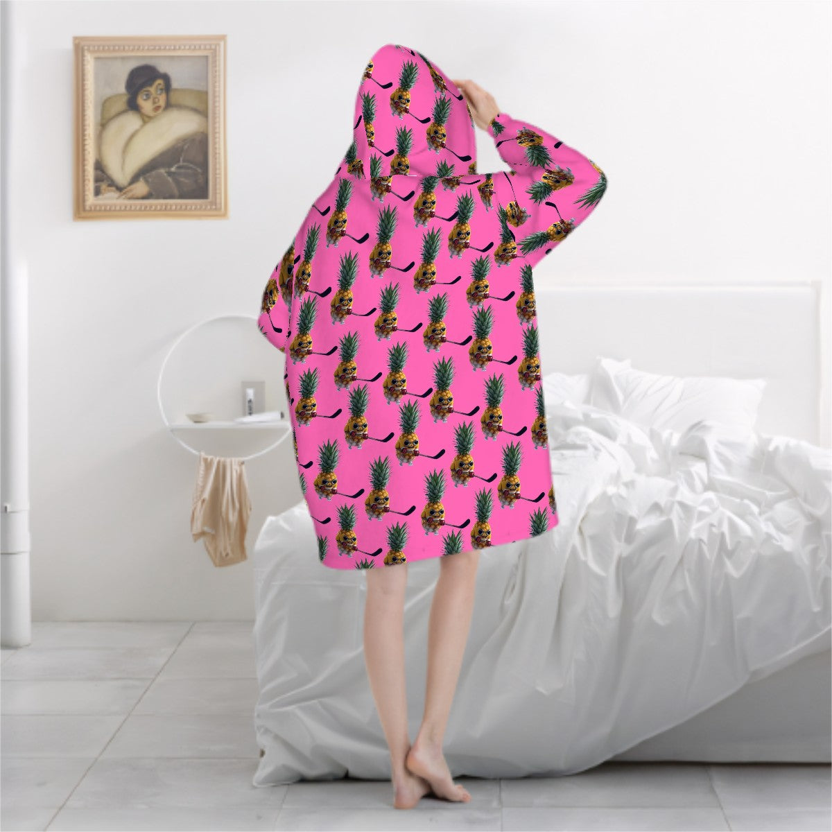 Adult Blanket Sweatshirt - Piney Snipes Pink