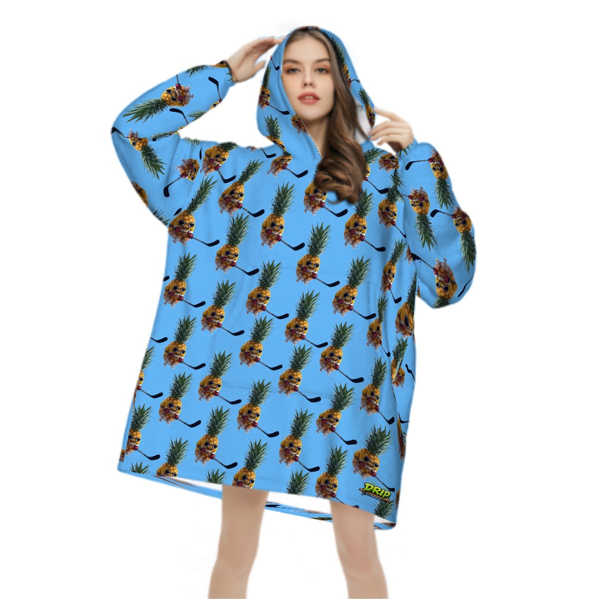 Adult Blanket Sweatshirt - Piney Snipes Blue