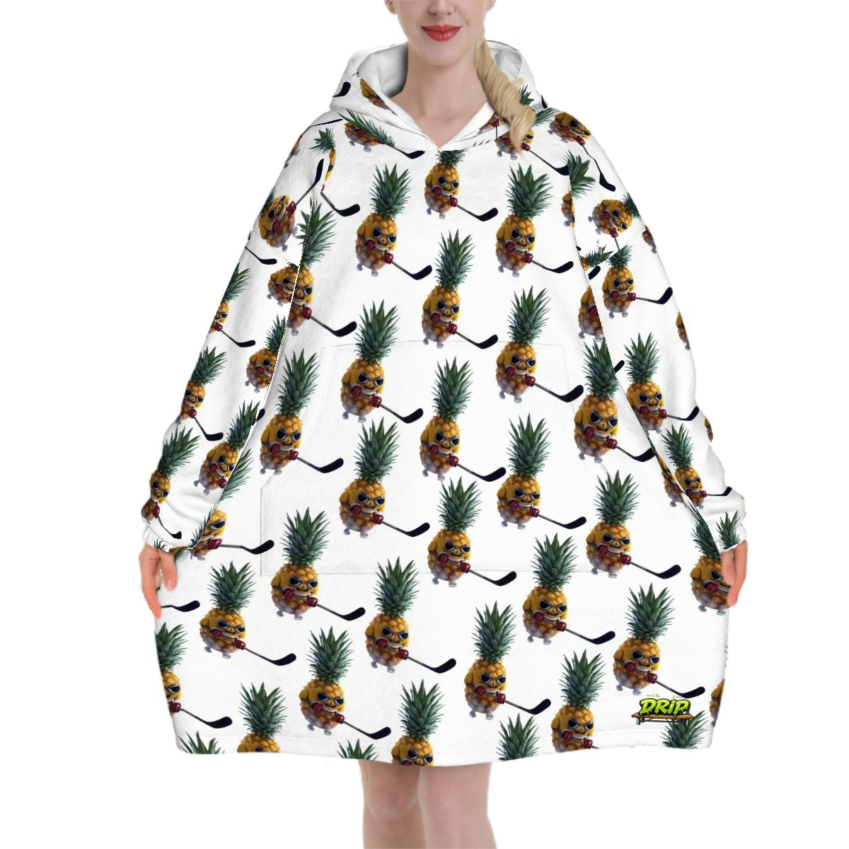 Adult Blanket Sweatshirt - Piney Snipes White