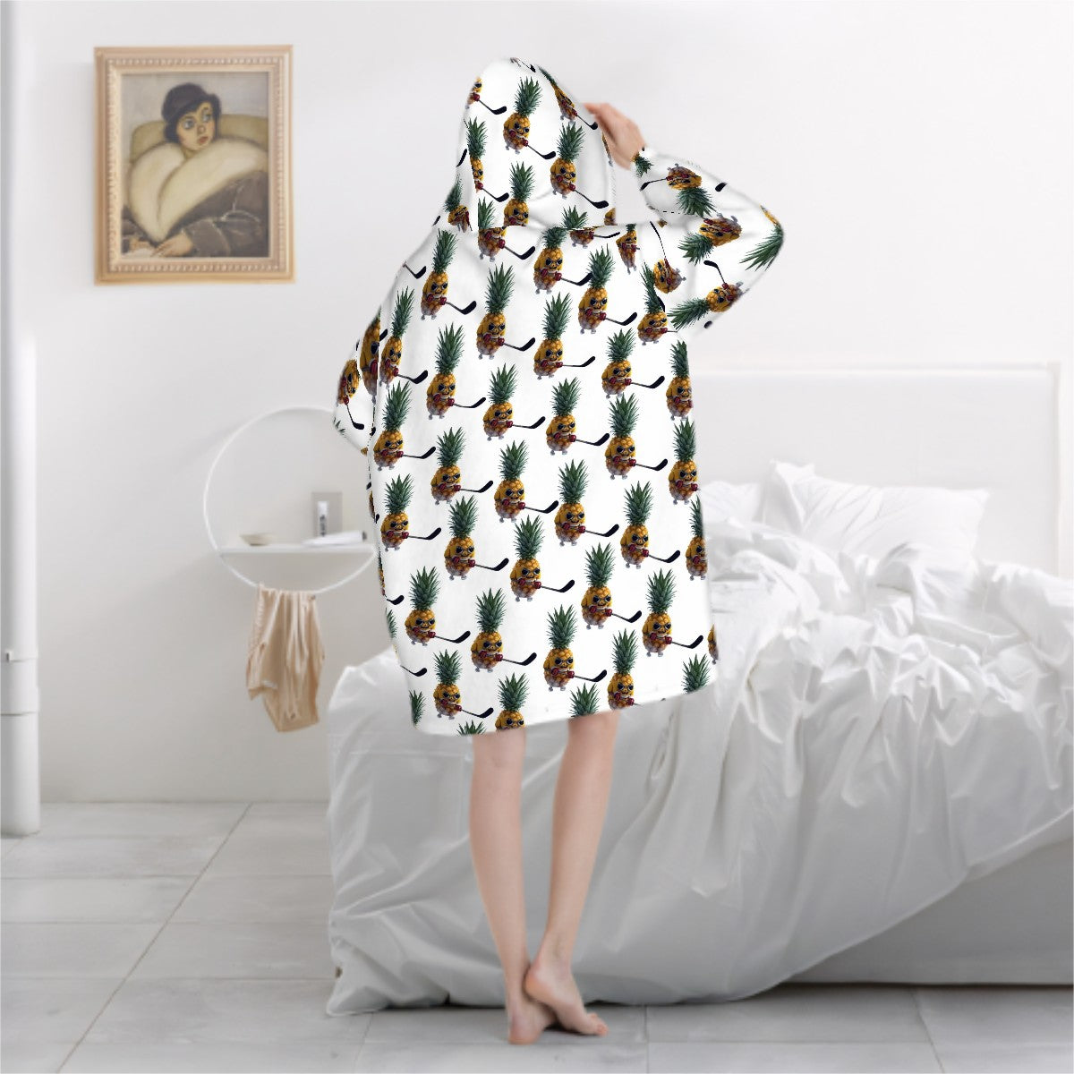 Adult Blanket Sweatshirt - Piney Snipes White