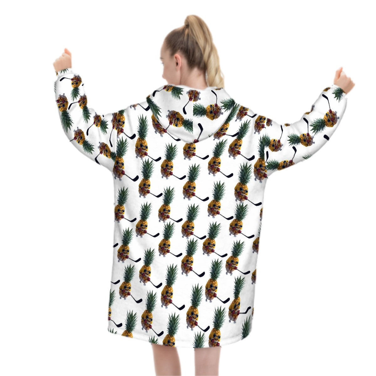 Adult Blanket Sweatshirt - Piney Snipes White