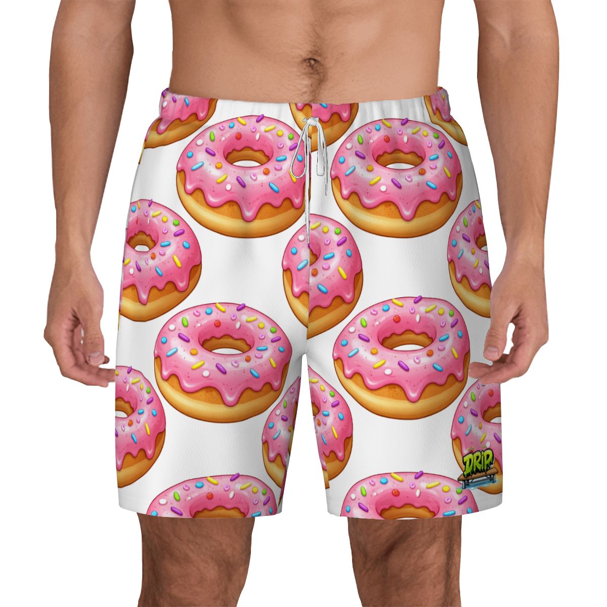 W2W Pro Mesh Hybrid Shorts - Pink Donuts White