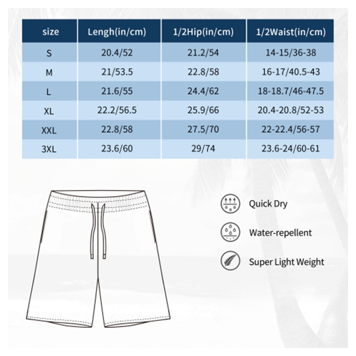 Men/Teen Swim Shorts - Classic Baseball White