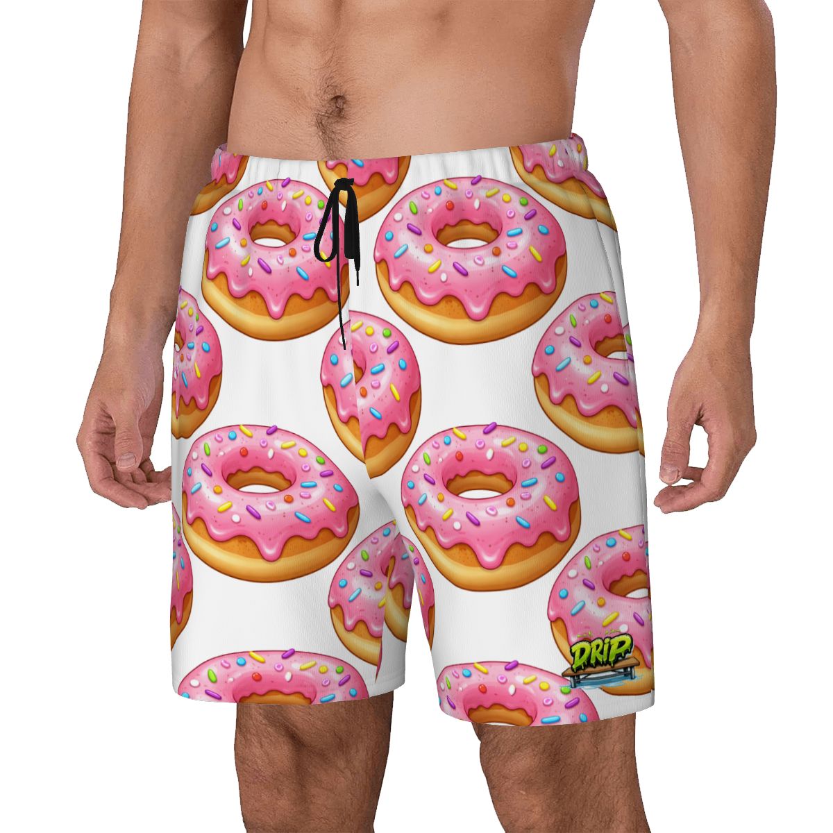 W2W Pro Mesh Hybrid Shorts - Pink Donuts White