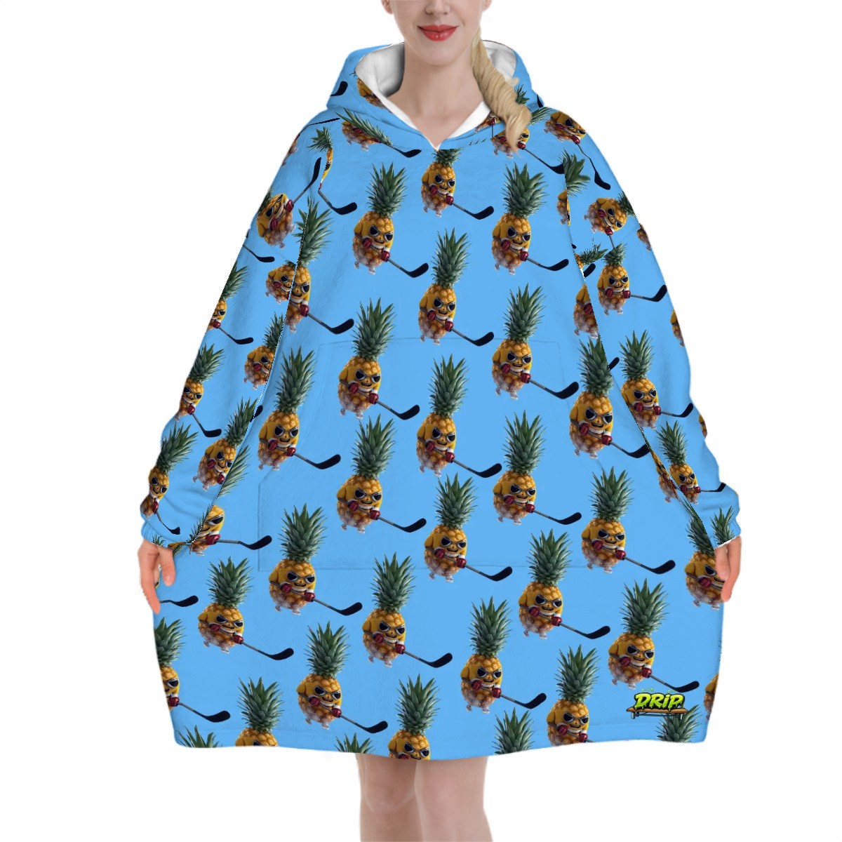 Adult Blanket Sweatshirt - Piney Snipes Blue