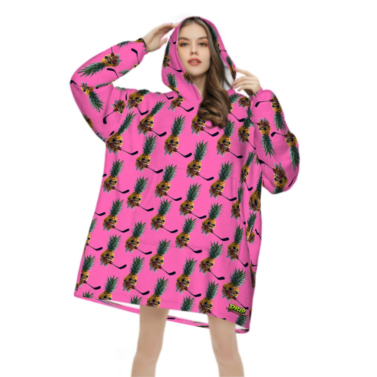 Adult Blanket Sweatshirt - Piney Snipes Pink
