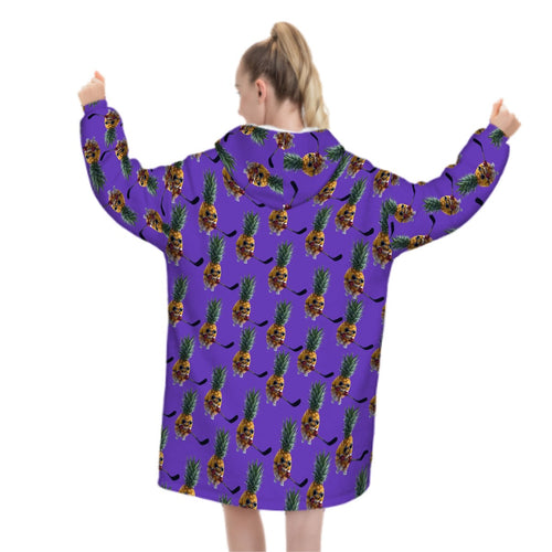 Adult Blanket Sweatshirt - Piney Snipes Purple