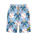 Men/Teen Swim Shorts - Stars and Strikes Ice Blue