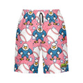 Men/Teen Swim Shorts - Stars and Strikes Pink