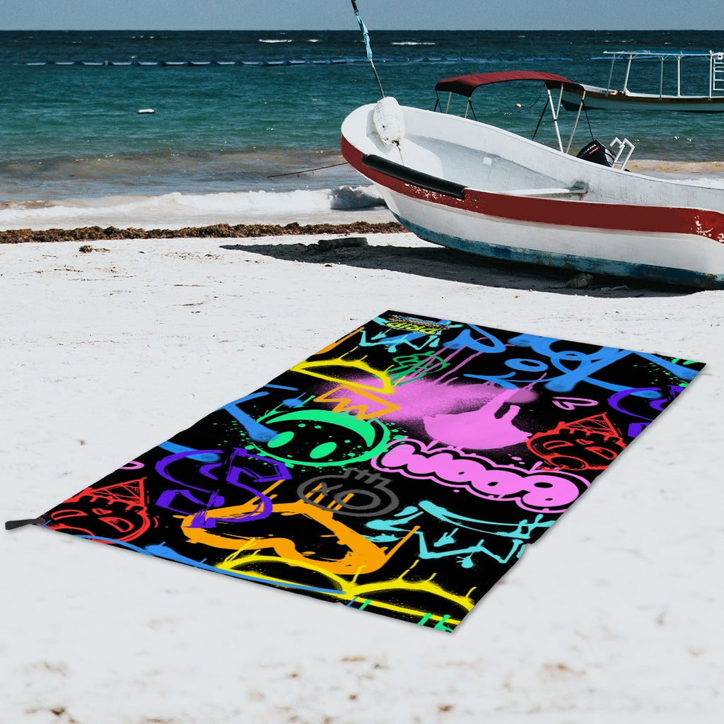 Drip Towel - Graffiti Black