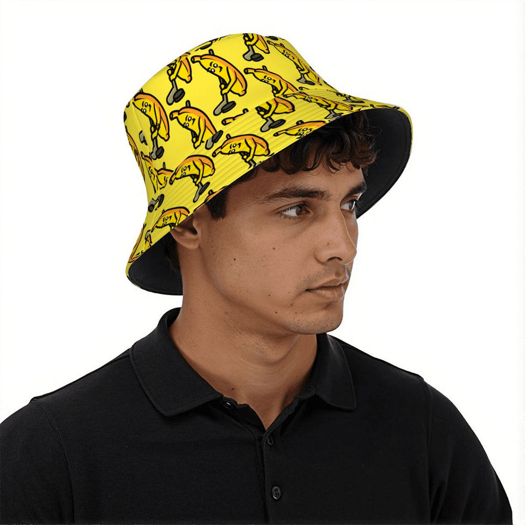Drip Bucket Hat - Bananas for Hockey Yellow
