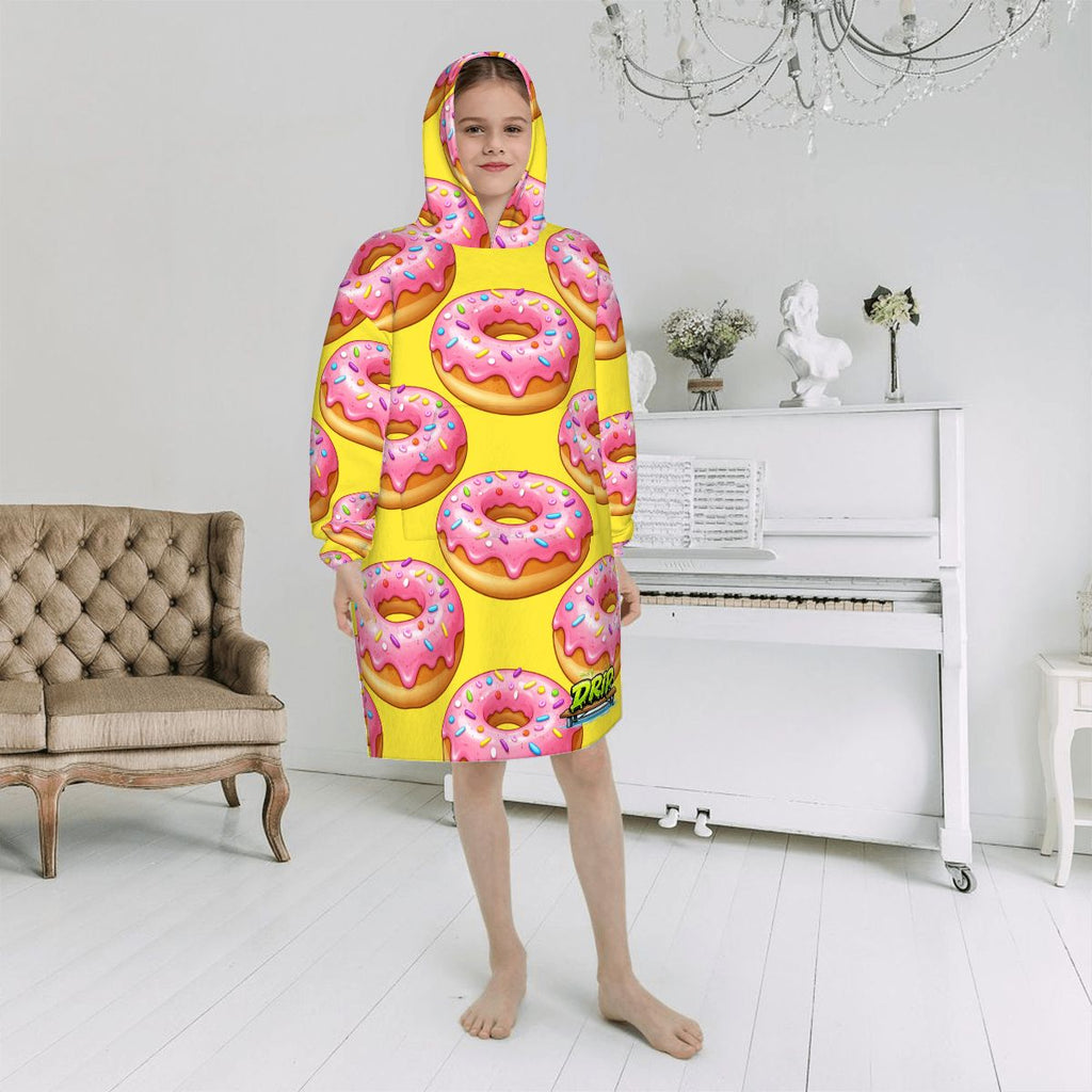 Youth Blanket Sweatshirt - Donut Drip Yellow