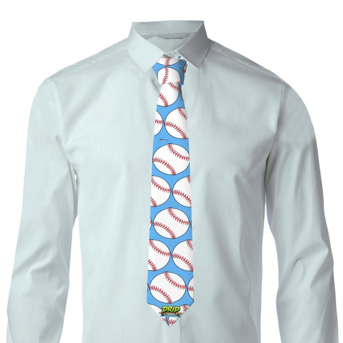 Game Day Tie - Baseballs Classic Blue