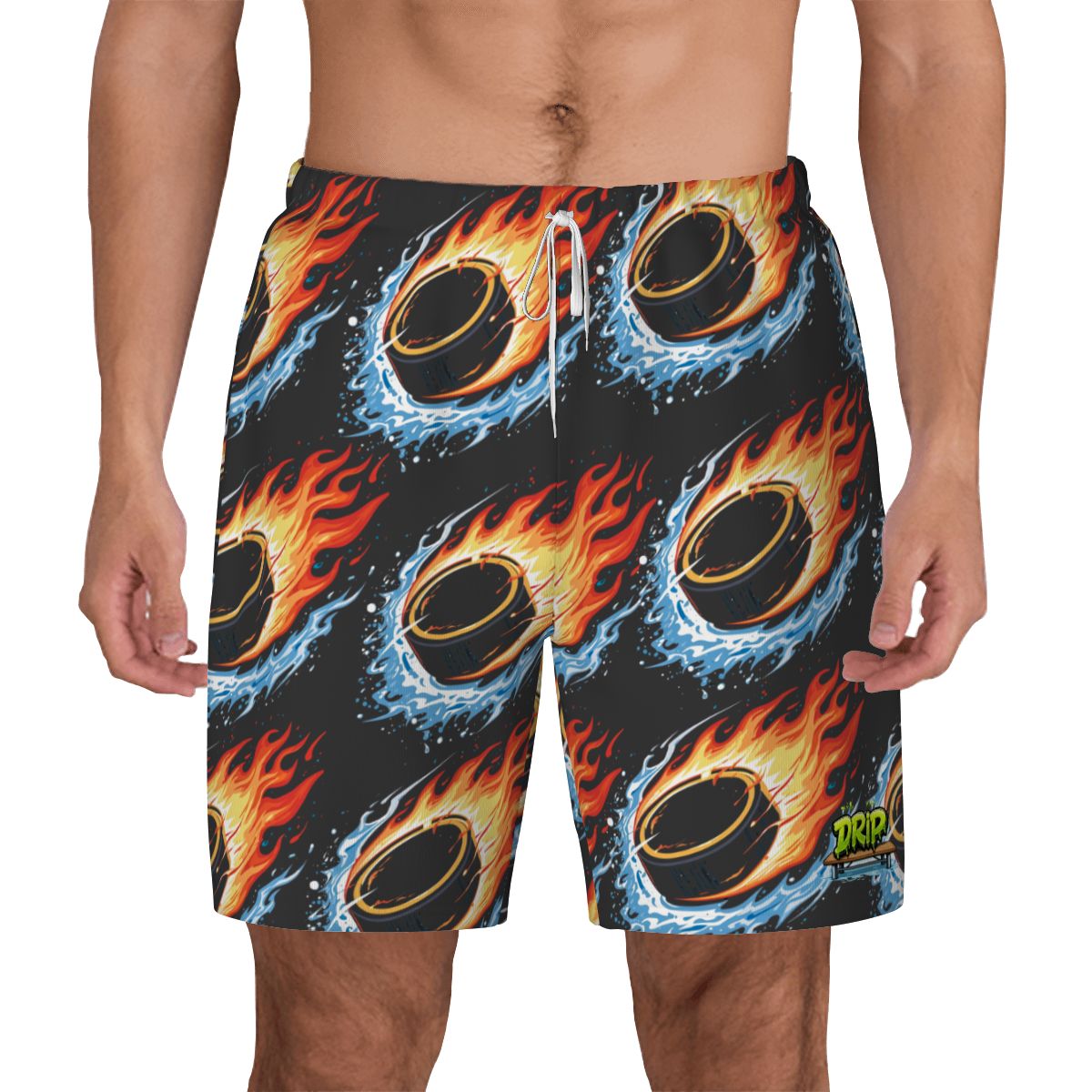 W2W Pro Mesh Hybrid Shorts - Flamin Hockey Pucks Charcoal