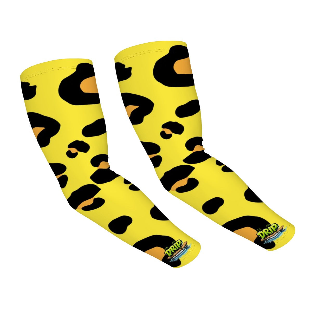 Drip Bench Performance Arm Sleeves - Drip Bench Leopard Yellow