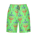 Men/Teen Swim Shorts - Goated Hockey Hot Green