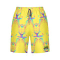 Men/Teen Swim Shorts - Lacrosse Rainbow Drip Yellow
