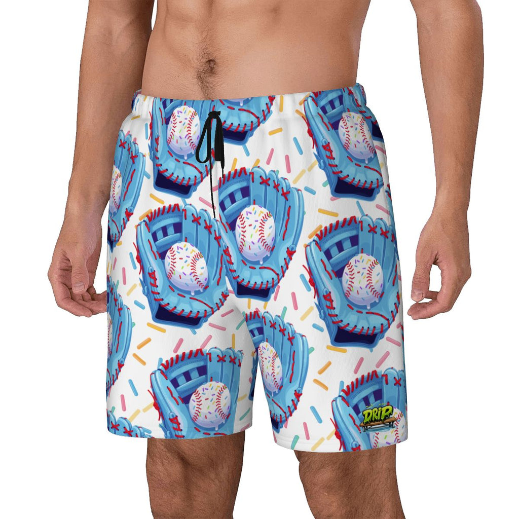 W2W Pro Mesh Hybrid Shorts - Baseball Sprinkles Drip White