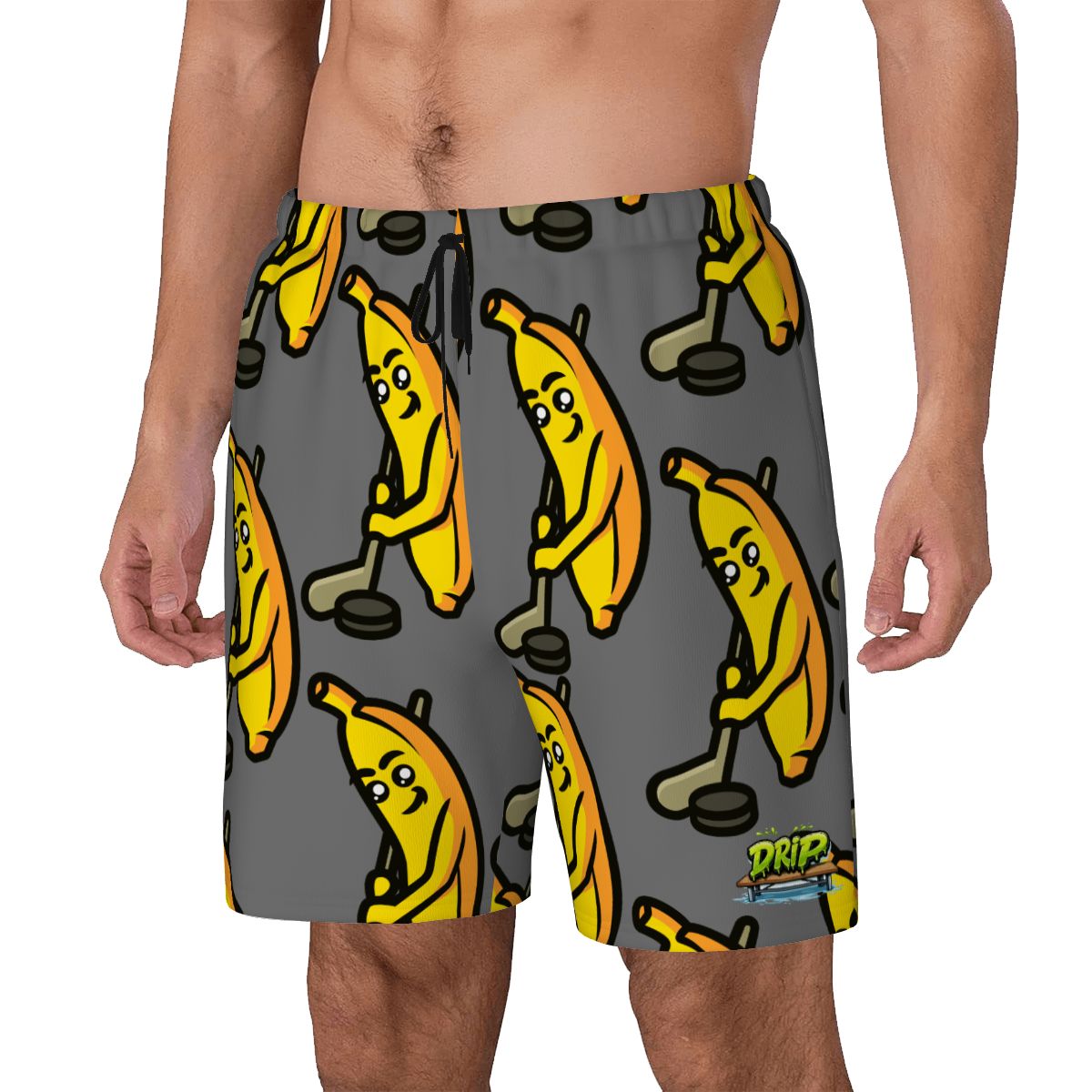 W2W Pro Mesh Hybrid Shorts - Bananas for Hockey Dark Grey