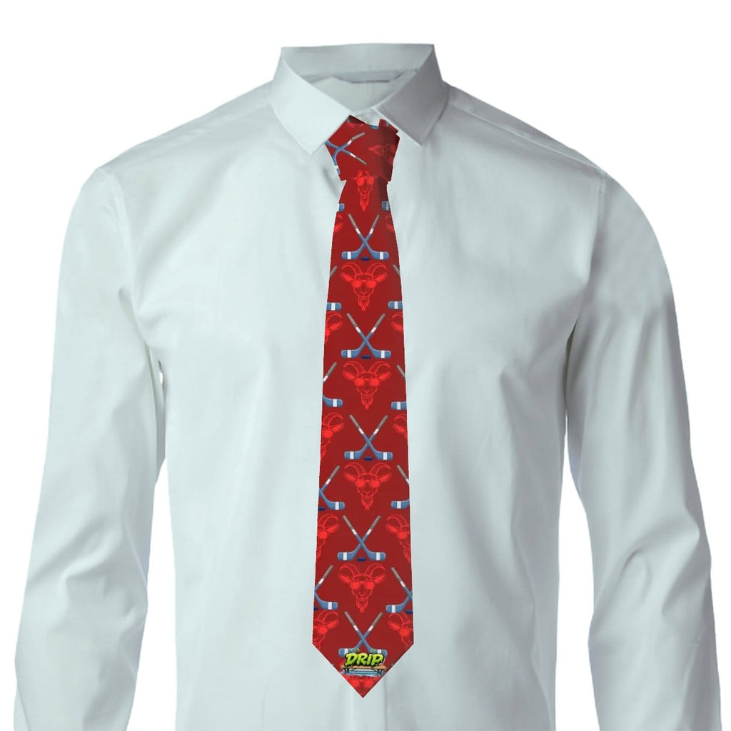 Game Day Tie - Goated Hockey Classic Red