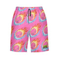 Men/Teen Swim Shorts- Flamin Hockey Pucks Hot Pink
