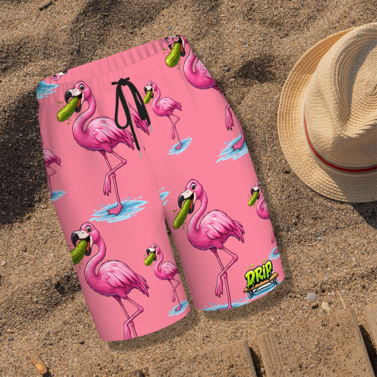 Youth Swim Shorts - Flamingo Pickle Pink