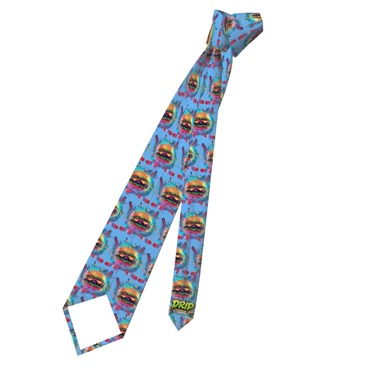 Game Day Tie - Cheeseburger and Hockey Sauce Blue