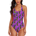 Cross-Back One Piece Swimsuit Women - Piney Snipes Purple