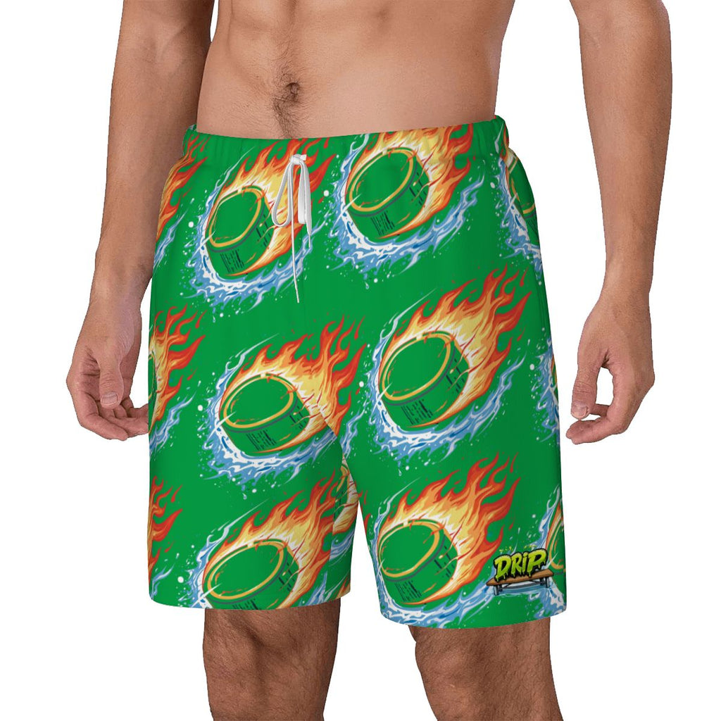 W2W Pro Mesh Hybrid Shorts - Flamin Hockey Pucks Green