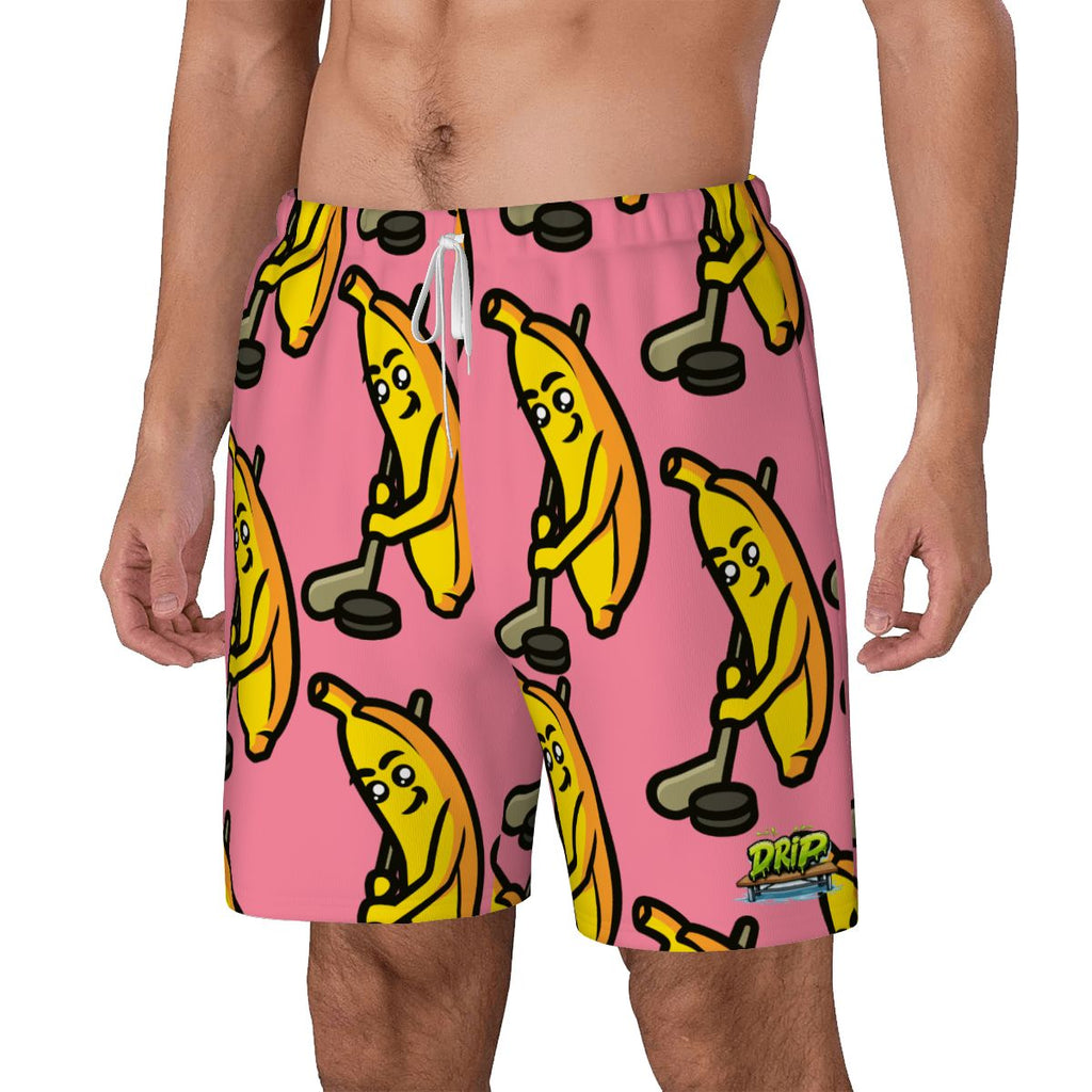 Mesh Shorts - Bananas for Hockey Pink