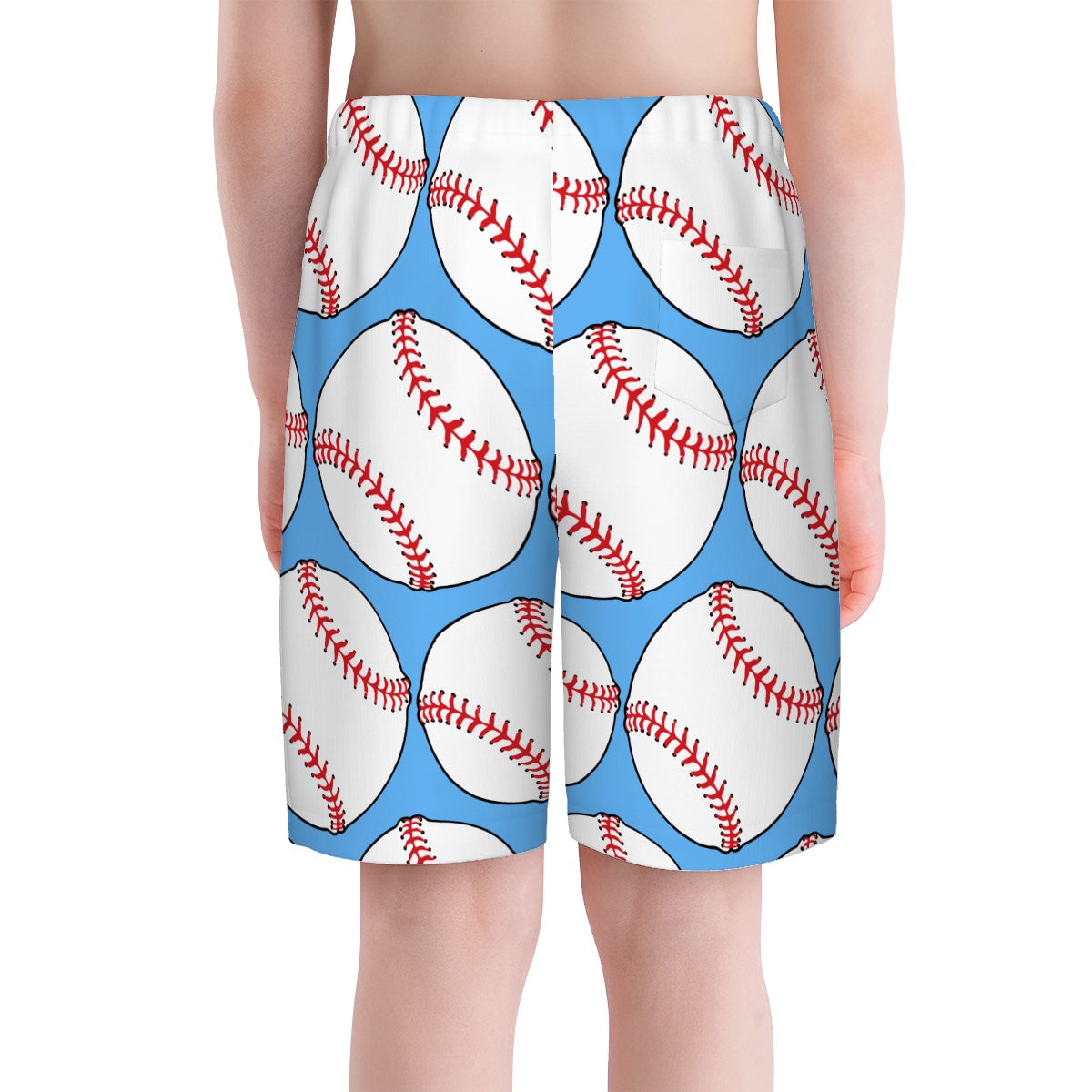 Youth Swim Shorts - Classic Baseball Blue