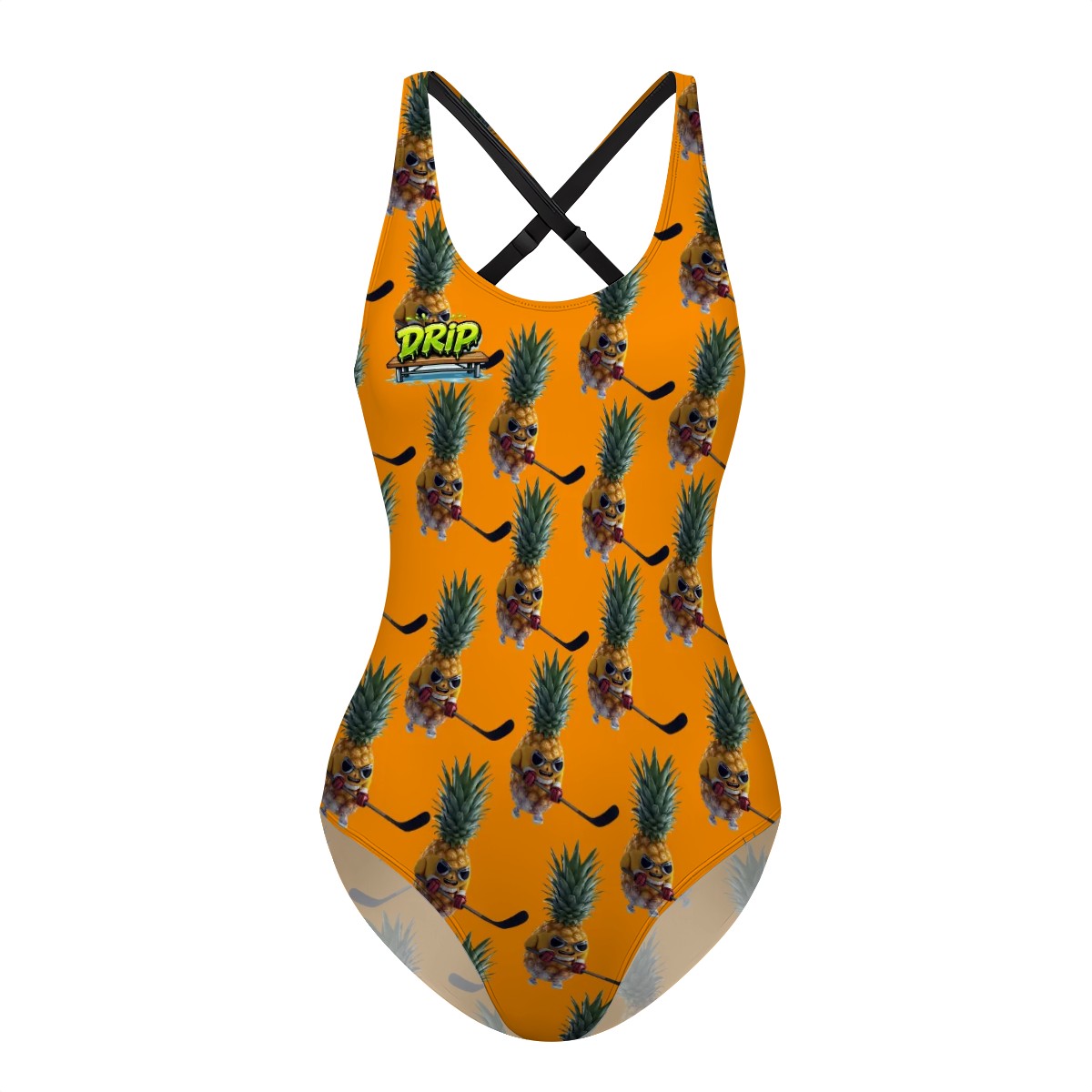 Cross-Back One Piece Swimsuit Women - Piney Snipes Orange