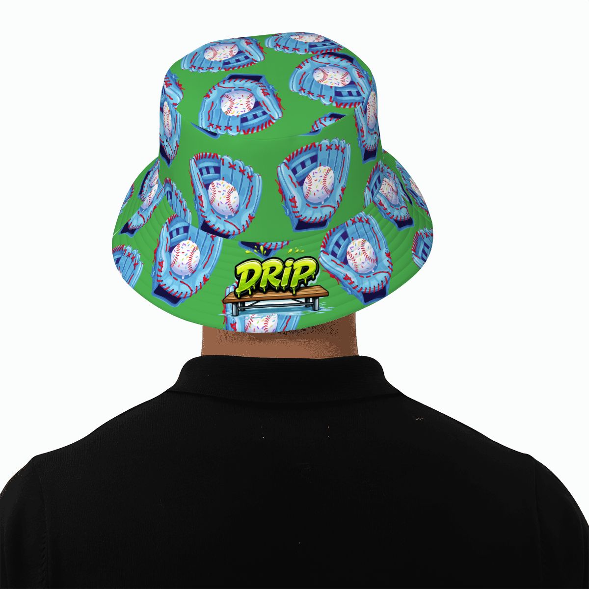 Drip Bucket Hat - Baseball Sprinkles Drip Turf Green