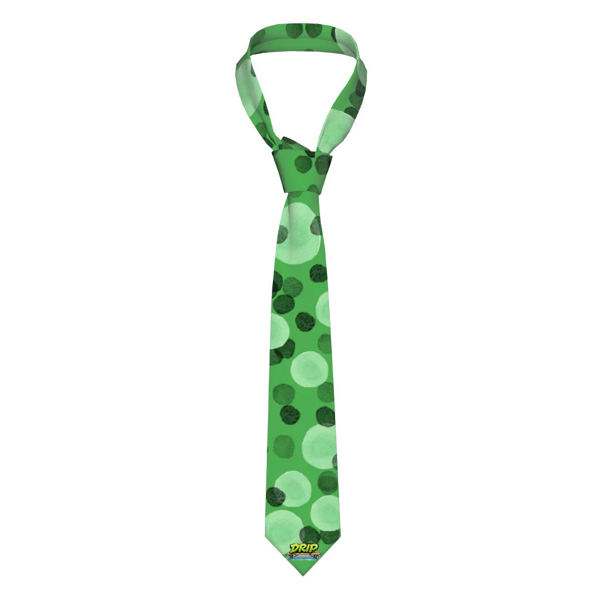 Game Day Tie - Polka Dot Sketch Green