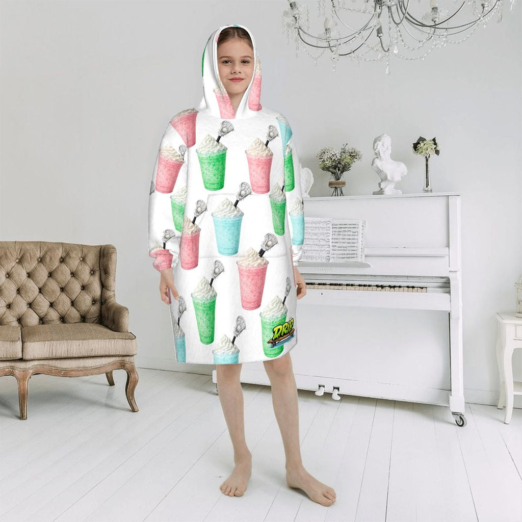 Youth Blanket Sweatshirt - Ice Cream Lacrosse White