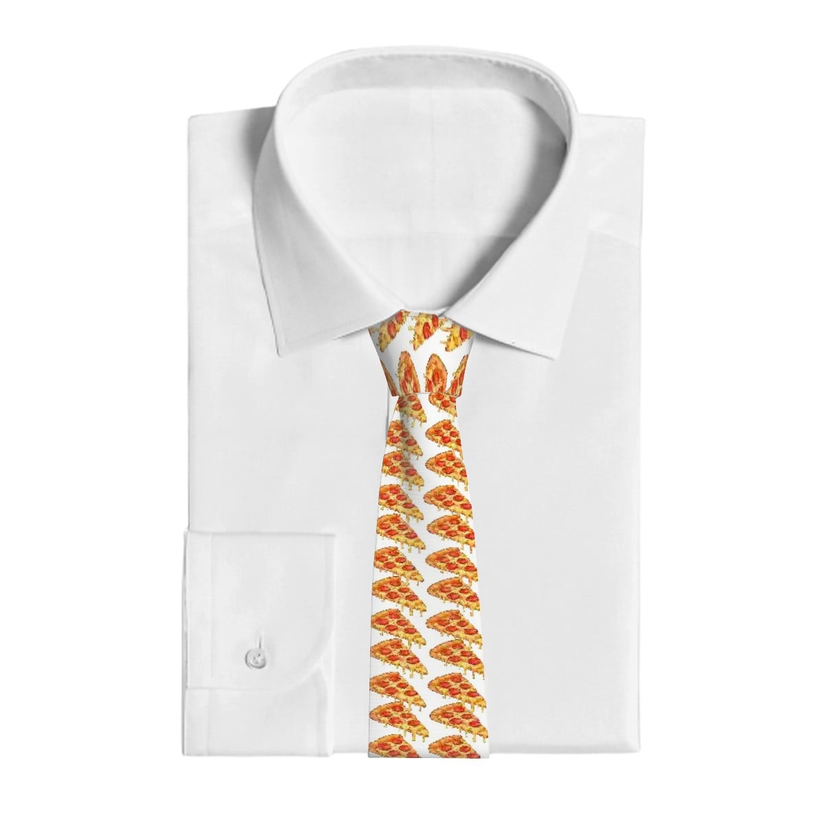 Game Day Tie - Pizza White