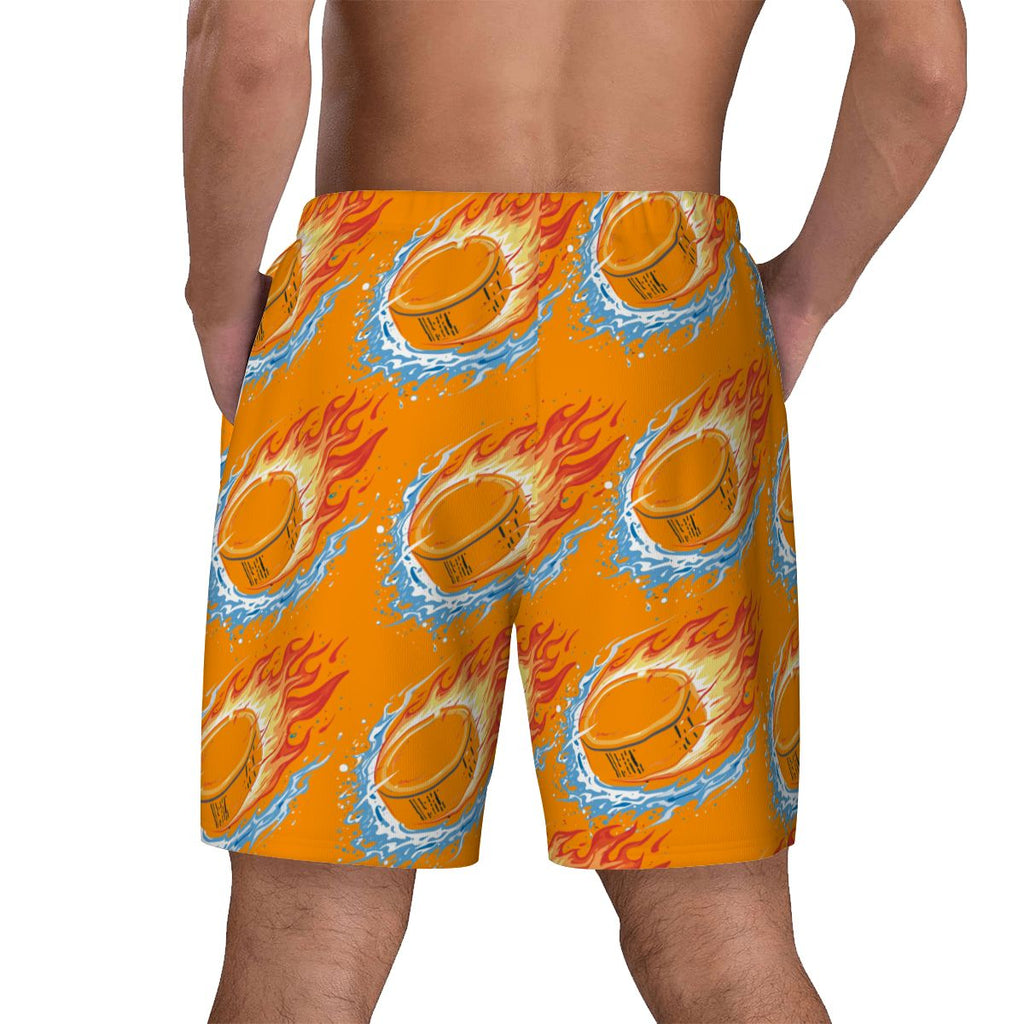 W2W Pro Mesh Hybrid Shorts - Flamin Hockey Pucks Orange