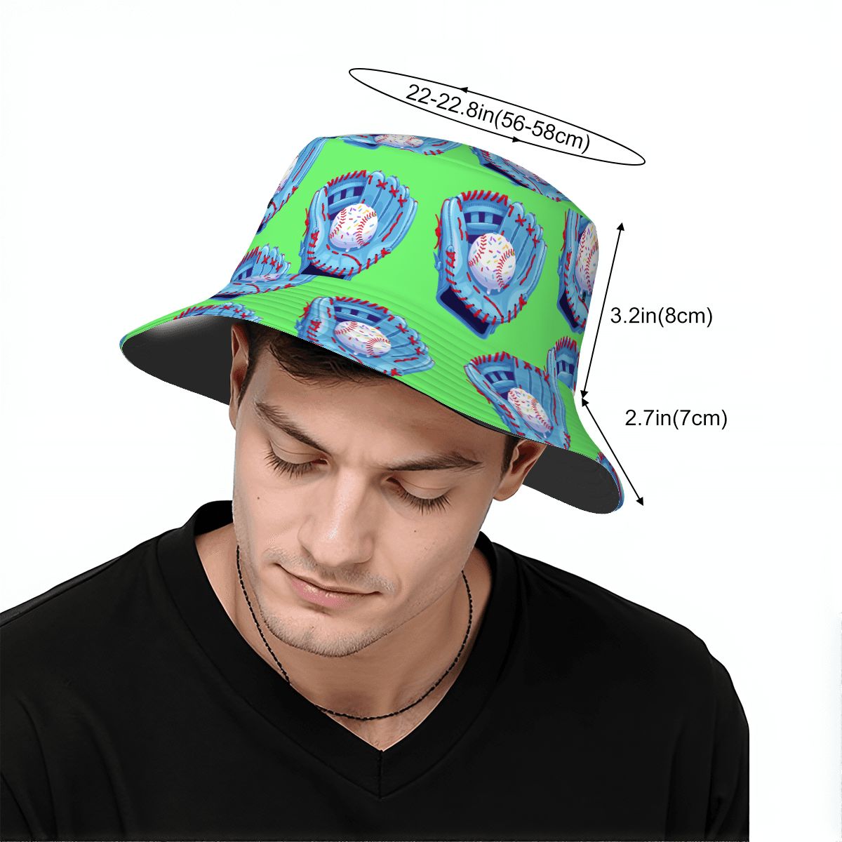 Drip Bucket Hat - Baseball Sprinkles Drip Hot Green
