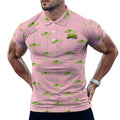 Uncle Golf Shirt - Hole Flag Sketch Pink