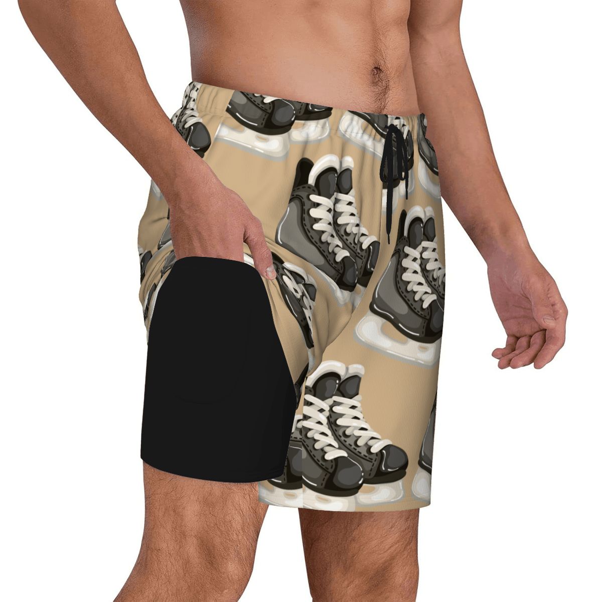 W2W Pro Mesh.Hybrid Shorts - Drip Bench Hockey Skates Beige