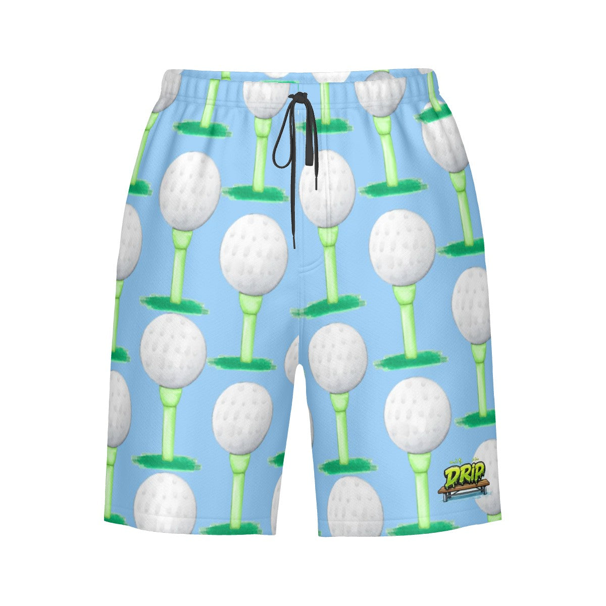Men/Teen Swim Shorts - Golf Ball and Tee Blue