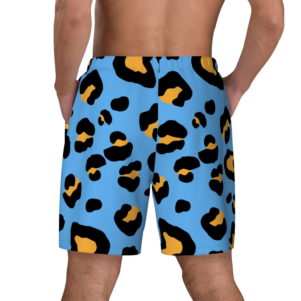 W2W Pro Mesh Hybrid Shorts - Drip Bench Leopard Sky Blue