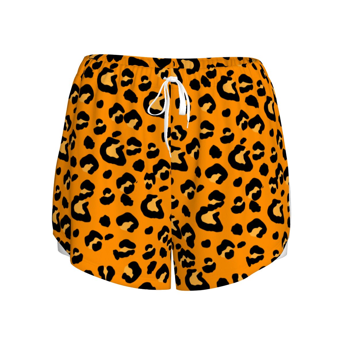 Drip Bench Women's Shorts - Leopard Orange