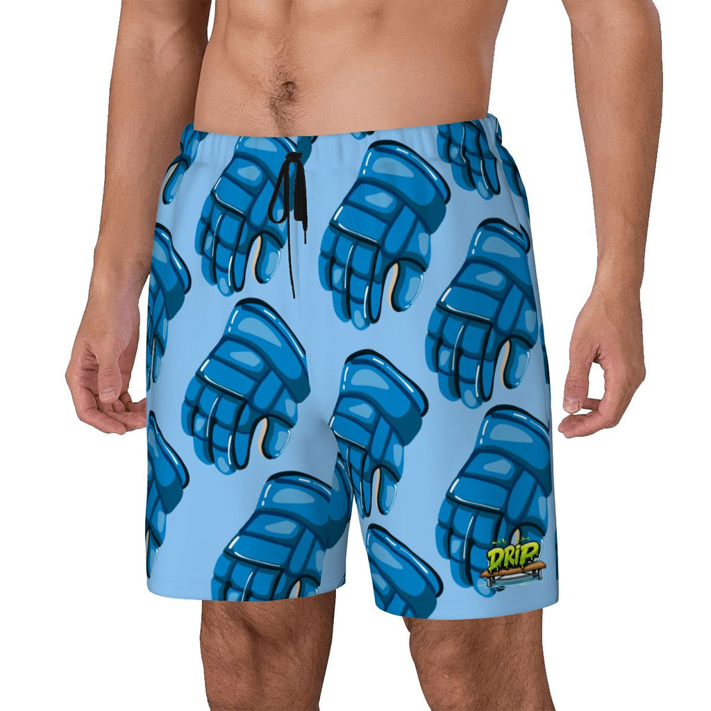 W2W Pro Mesh Hybrid Shorts - Blue Hockey Gloves Ice Blue