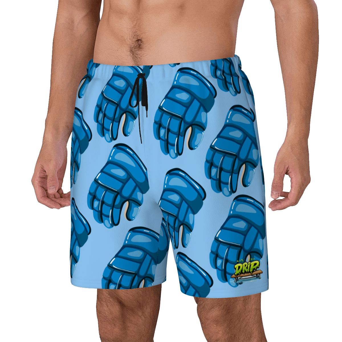 W2W Pro Mesh Hybrid Shorts - Blue Hockey Gloves Ice Blue