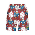 Men/Teen Swim Shorts - Stars and Strikes Classic Red