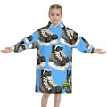 Youth Blanket Sweatshirt - Hockey Skates Blue