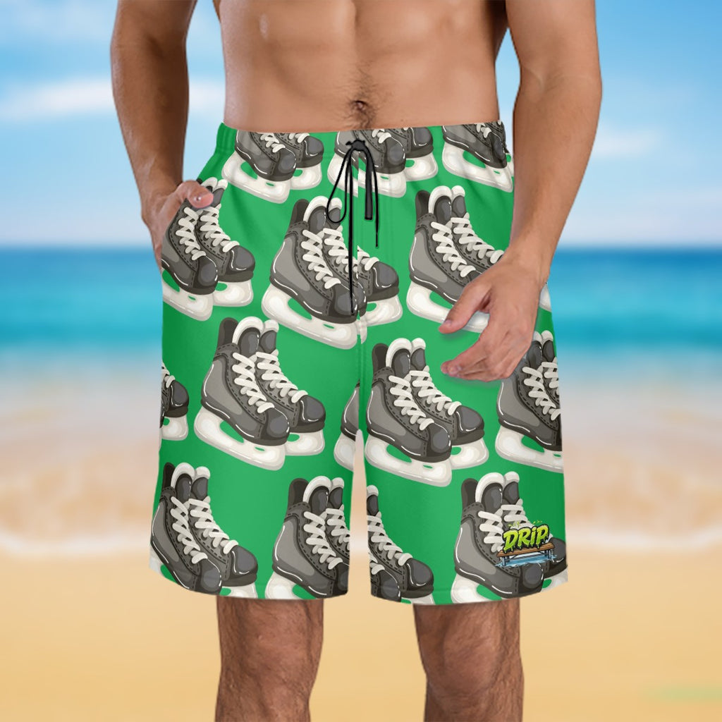 Water to Workout Hybrid Shorts - Hockey Skates Classic Green